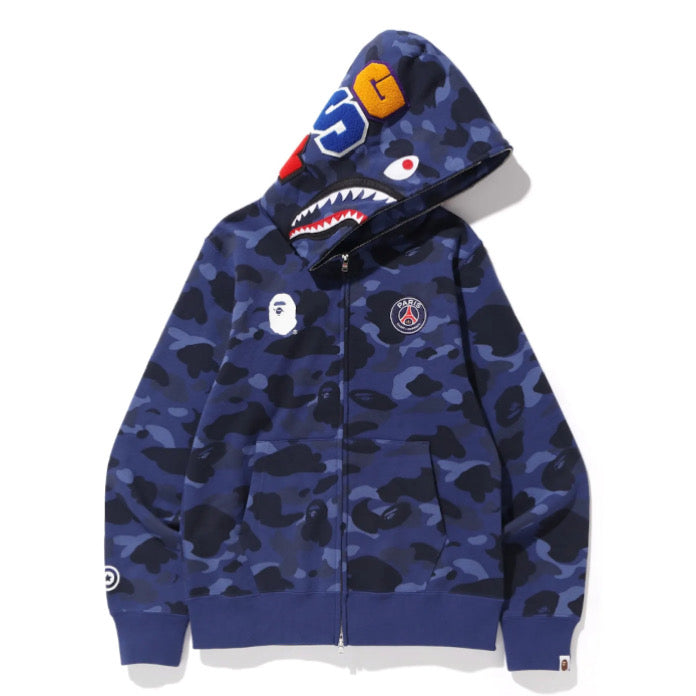 Bape x PSG Shark Full Zip Hoodie