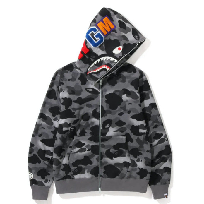 Bape Grid Camo Shark Full Zip Hoodie