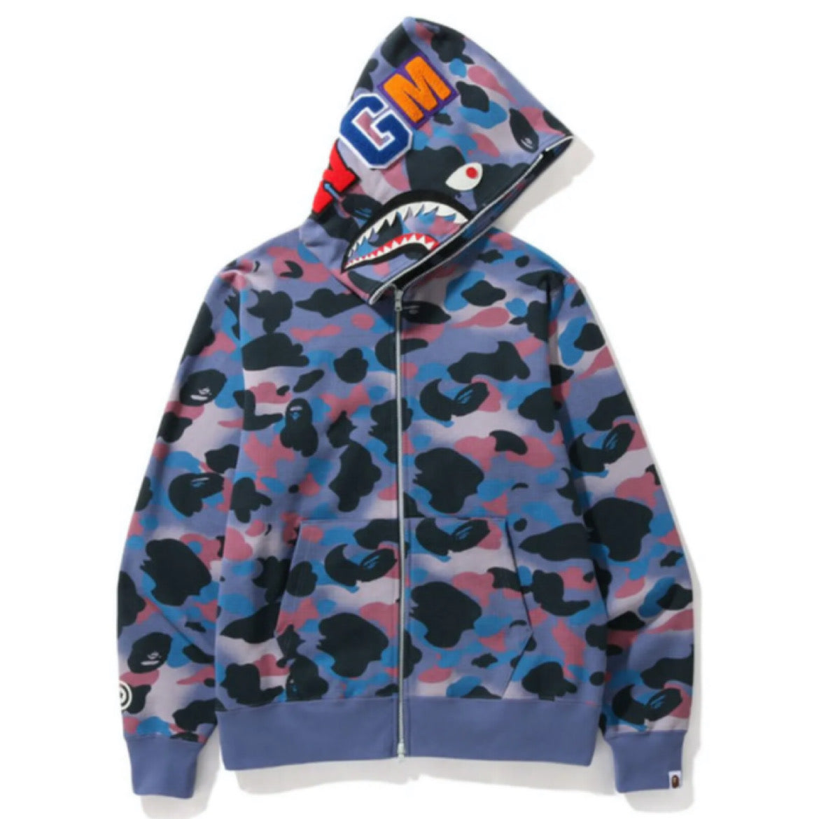 Bape Grid Camo Shark Full Zip Hoodie